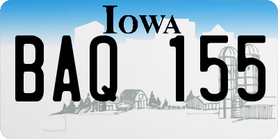 IA license plate BAQ155