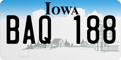 IA license plate BAQ188
