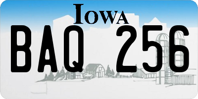 IA license plate BAQ256