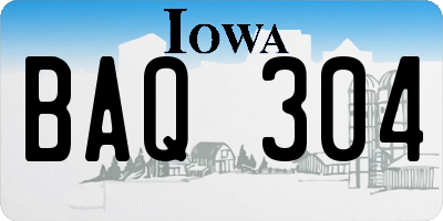 IA license plate BAQ304