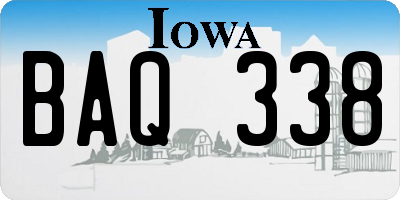IA license plate BAQ338