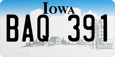 IA license plate BAQ391