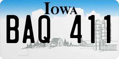 IA license plate BAQ411