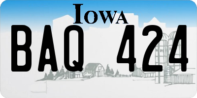 IA license plate BAQ424