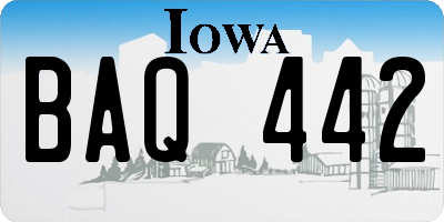 IA license plate BAQ442