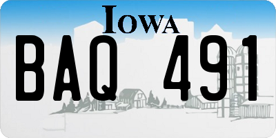 IA license plate BAQ491