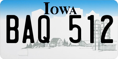 IA license plate BAQ512