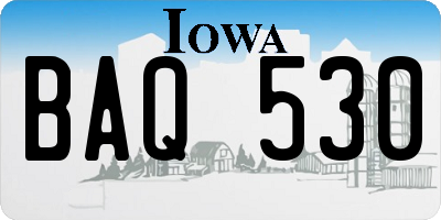 IA license plate BAQ530