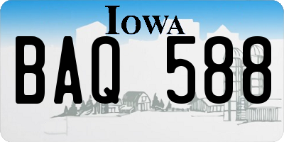 IA license plate BAQ588