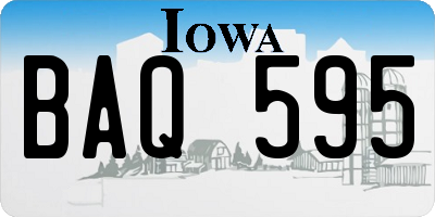 IA license plate BAQ595