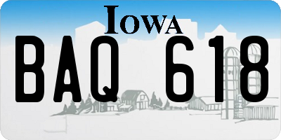 IA license plate BAQ618