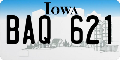 IA license plate BAQ621