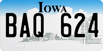 IA license plate BAQ624
