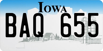 IA license plate BAQ655