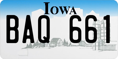 IA license plate BAQ661