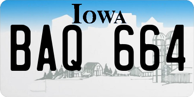 IA license plate BAQ664
