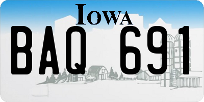 IA license plate BAQ691
