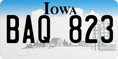 IA license plate BAQ823