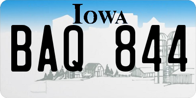 IA license plate BAQ844
