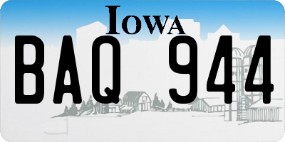 IA license plate BAQ944