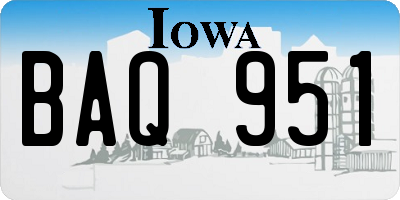 IA license plate BAQ951