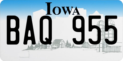 IA license plate BAQ955