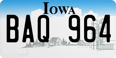 IA license plate BAQ964