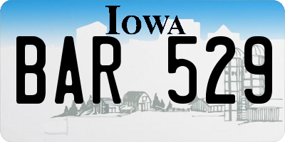 IA license plate BAR529