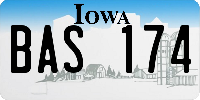 IA license plate BAS174