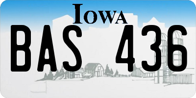 IA license plate BAS436