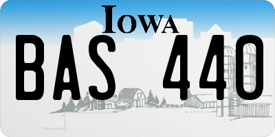 IA license plate BAS440