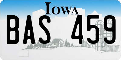 IA license plate BAS459