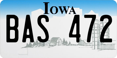 IA license plate BAS472