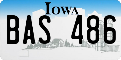 IA license plate BAS486