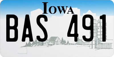 IA license plate BAS491