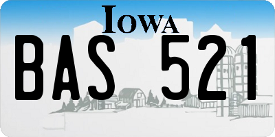 IA license plate BAS521