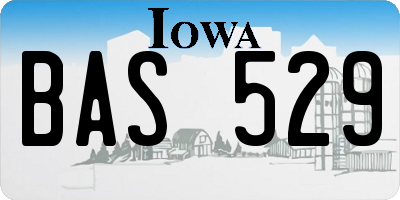 IA license plate BAS529