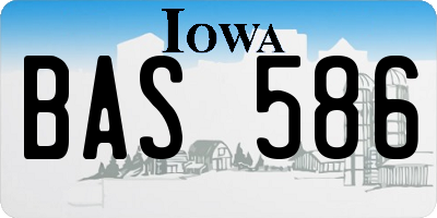 IA license plate BAS586