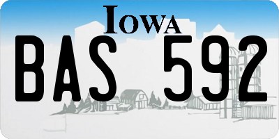 IA license plate BAS592
