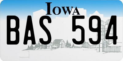 IA license plate BAS594