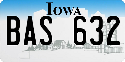 IA license plate BAS632