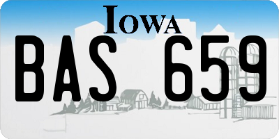 IA license plate BAS659