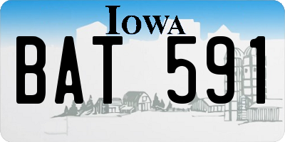 IA license plate BAT591