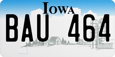 IA license plate BAU464