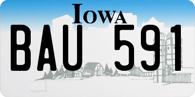 IA license plate BAU591