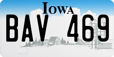 IA license plate BAV469