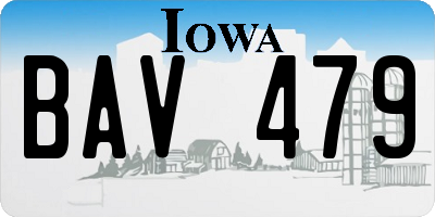 IA license plate BAV479
