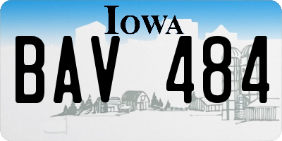 IA license plate BAV484
