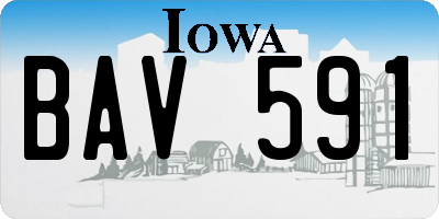 IA license plate BAV591