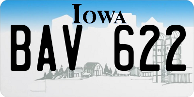 IA license plate BAV622